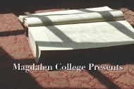 Magdalen College Lectures